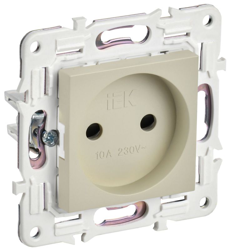 розетка skandy 10а без заземл. защ. шторки sk-r01b беж. iek sk-r13-10-k10 от BTSprom.by