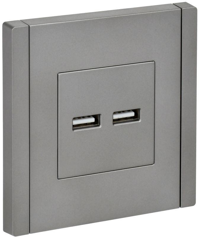 розетка usb a+a 3.1а forte&piano fp549 сталь iek fp-u21-d31-k46 от BTSprom.by