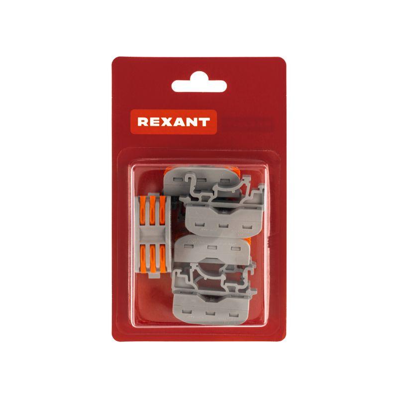  Клемма строительно-монтажная СМК проходная 222-423D 3п 0.08-4кв.мм с креплением на DIN-рейку сер. (уп.5шт) Rexant 07-5238-05 фото в каталоге от BTSprom.by