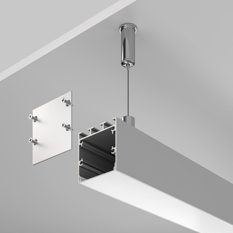  Профиль накладной/подвесной 35х35 алюм. Maytoni ALM-3535B-S-2M фото в каталоге от BTSprom.by