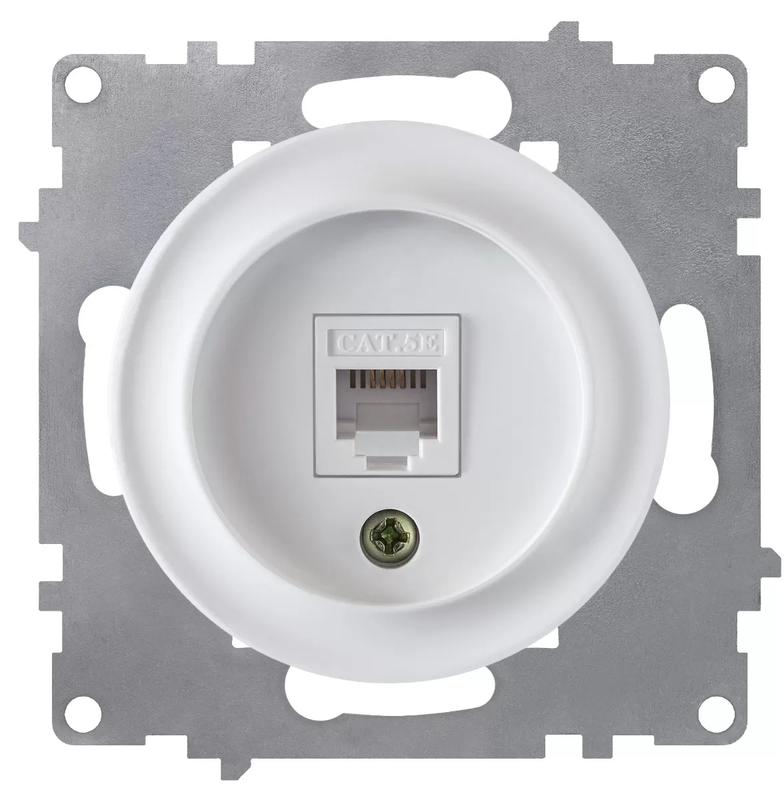 розетка компьютерная 1-м сп florence rj45 кат.5e механизм бел. (1e20701300) onekeyelectro 2172770 от BTSprom.by