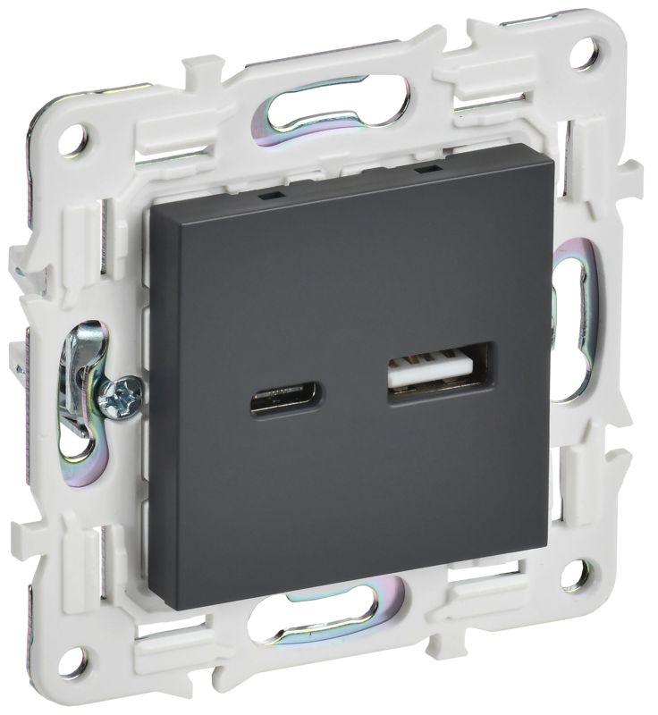 розетка usb a+c 18вт skandy sk-r13t титан iek sk-u22-018-k48 от BTSprom.by