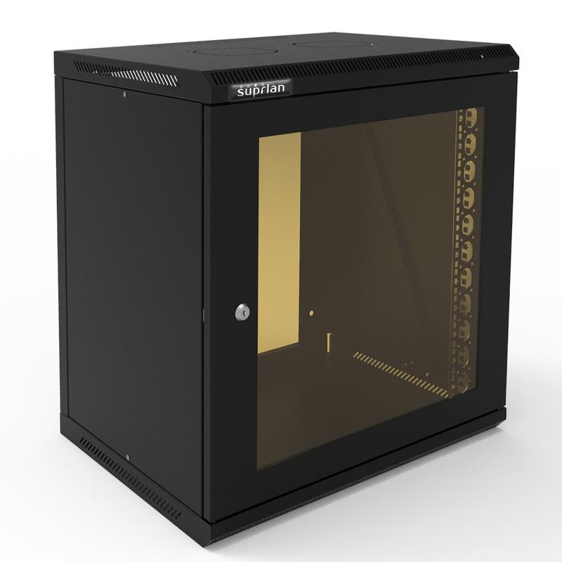 шкаф телекоммуникационный настенный твс-12u-600-450-ср-9005 suprlan 05-2123-b от BTSprom.by