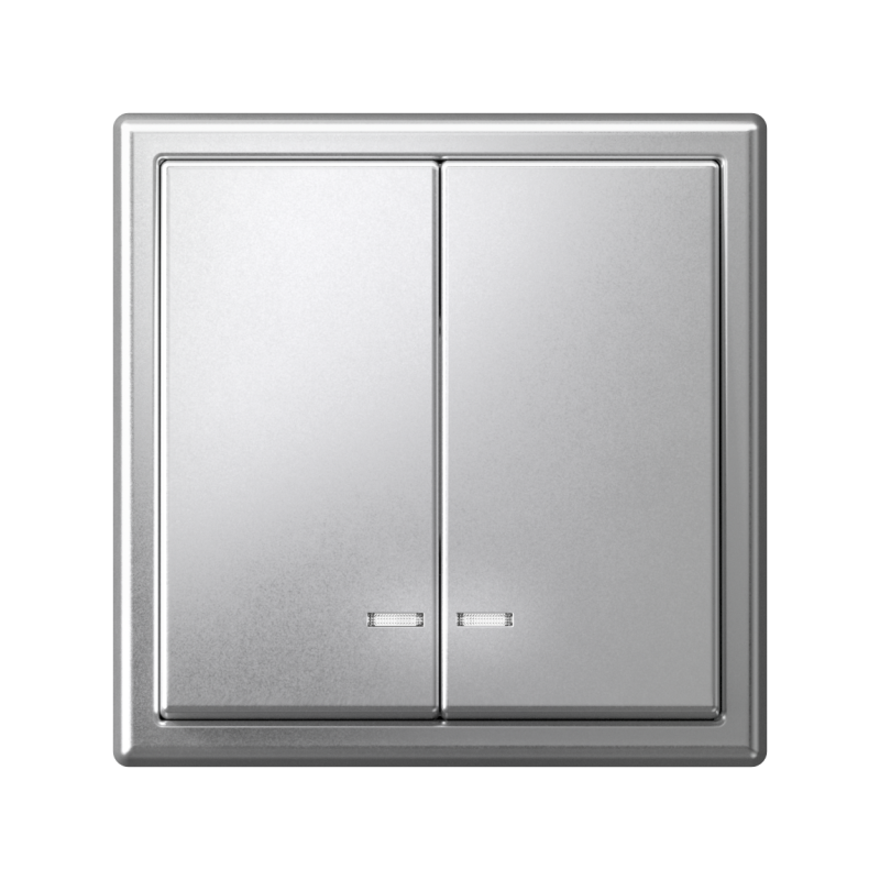  Выключатель 2-кл. ArtGallery (сх. 5а) 10AX с подсветкой механизм алюм. SE GAL000353 фото в каталоге от BTSprom.by