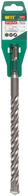  Бур по бетону SDS PLUS с двойн. резьбой 18х260мм FIT 32939 фото в каталоге от BTSprom.by