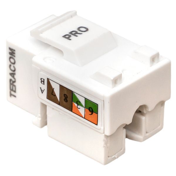  Модуль Keystone RJ45 кат.5E неэкранир. 110 IDC 90град. бел. TERACOM PRO EKF TRP-KSTN-90D-5EUTP-WH фото в каталоге от BTSprom.by