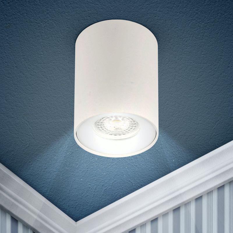 светильник накладной под gu10 d80х100мм бел. ol1 gu10 wh эра б0041503 от BTSprom.by