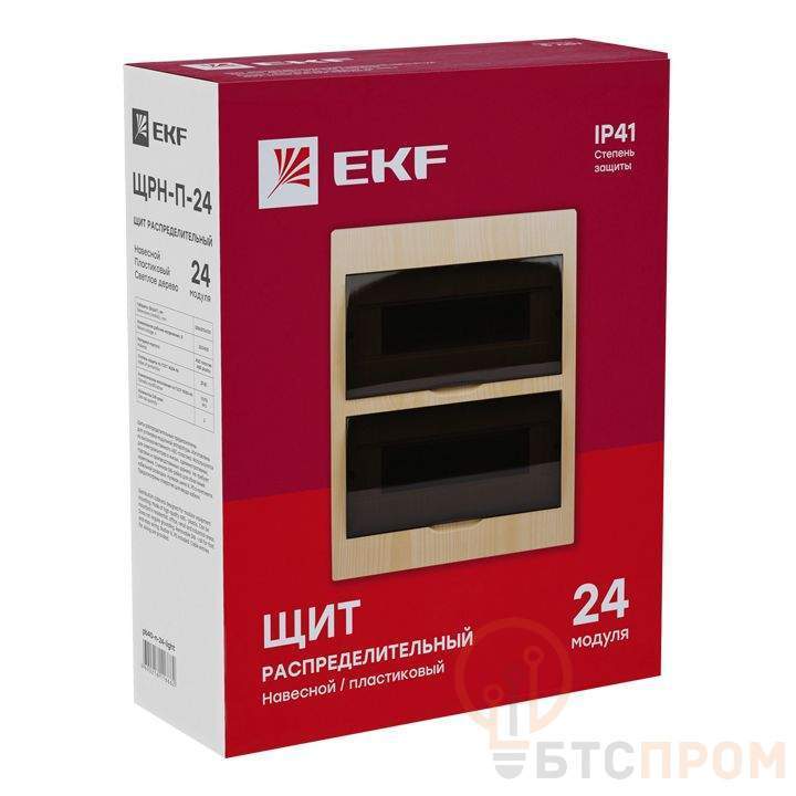  Щит ЩРН-П-24 IP41 светлое дерево PROxima EKF pb40-n-24-light фото в каталоге от BTSprom.by