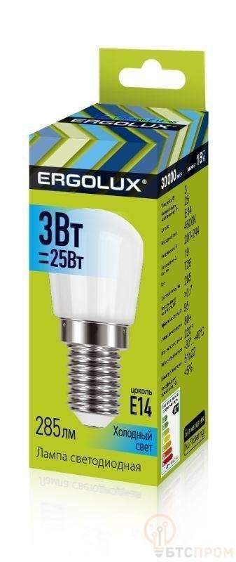 лампа светодиодная led-t26-3w-e14-4к 3вт t26 4500к бел. e14 207-244в ergolux 14542 от BTSprom.by