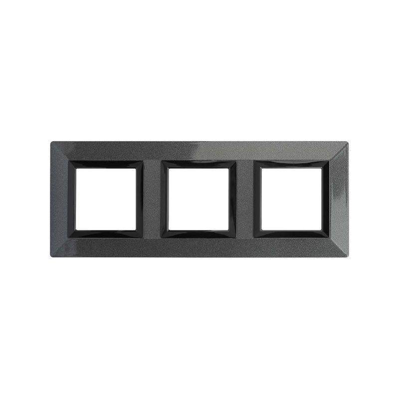 рамка 3-м 6мод. avanti метал. темн. сер. dkc 4403856 от BTSprom.by