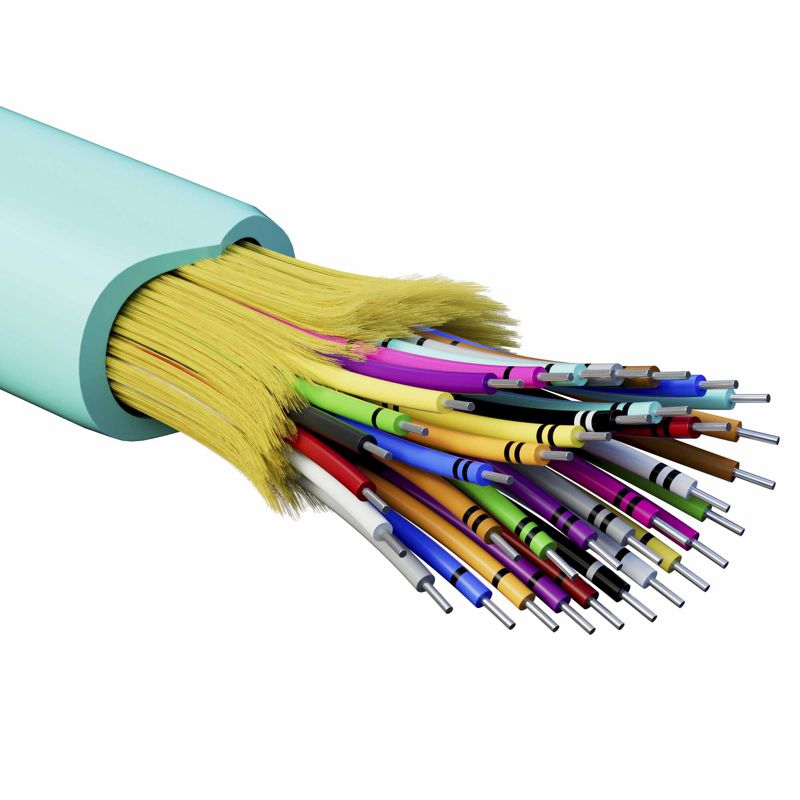 кабель волоконно-оптический распределительный арамидные упрочняющие нити для внутренней прокладки нг(а)-hf 36 ов категорияom3 (g.651.1) плотный буфер 0.4кн барабан 2000м dkc rndt3c36aq01 от BTSprom.by