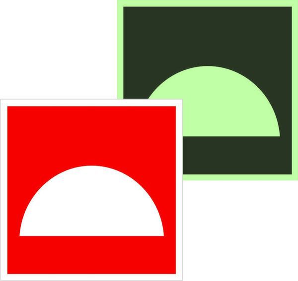 знак f 06 "место размещения нескольких средств противопожарной защиты" 200х200мм пластик с покрытием фотолюминесцентным ekf pn-f-06-f от BTSprom.by