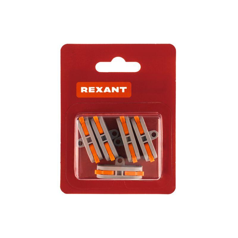  Клемма строительно-монтажная СМК проходная 222-421P 1п 0.08-4кв.мм с монтажной площадкой сер. (уп.5шт) Rexant 07-6261-05 фото в каталоге от BTSprom.by