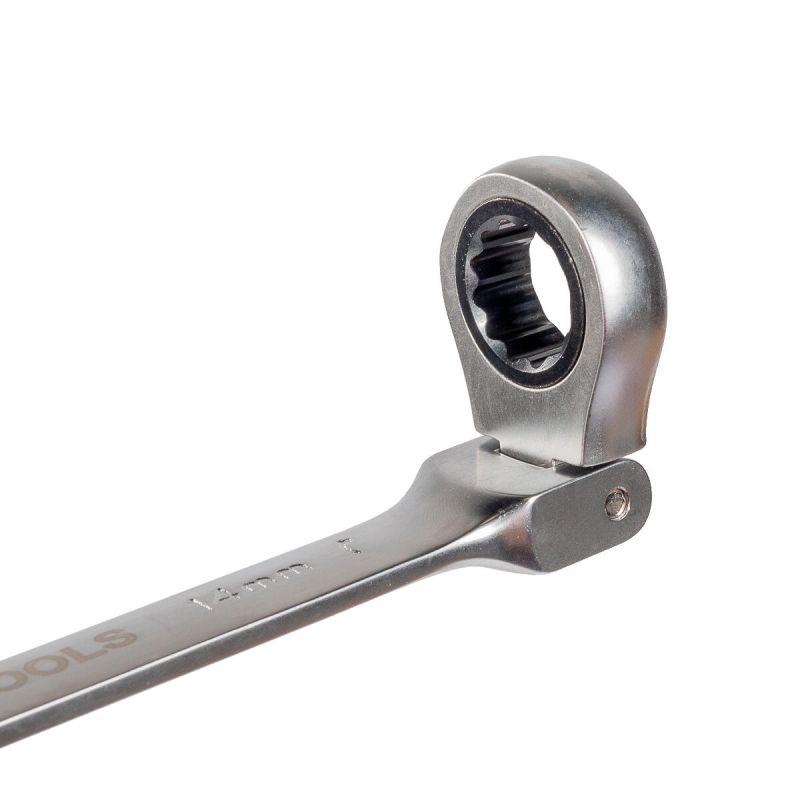  Набор гаечных комбинированных трещоточных ключей с шарниром НТКШ-8 (8-19) KBT-PROFESSIONAL КВТ 91951 фото в каталоге от BTSprom.by