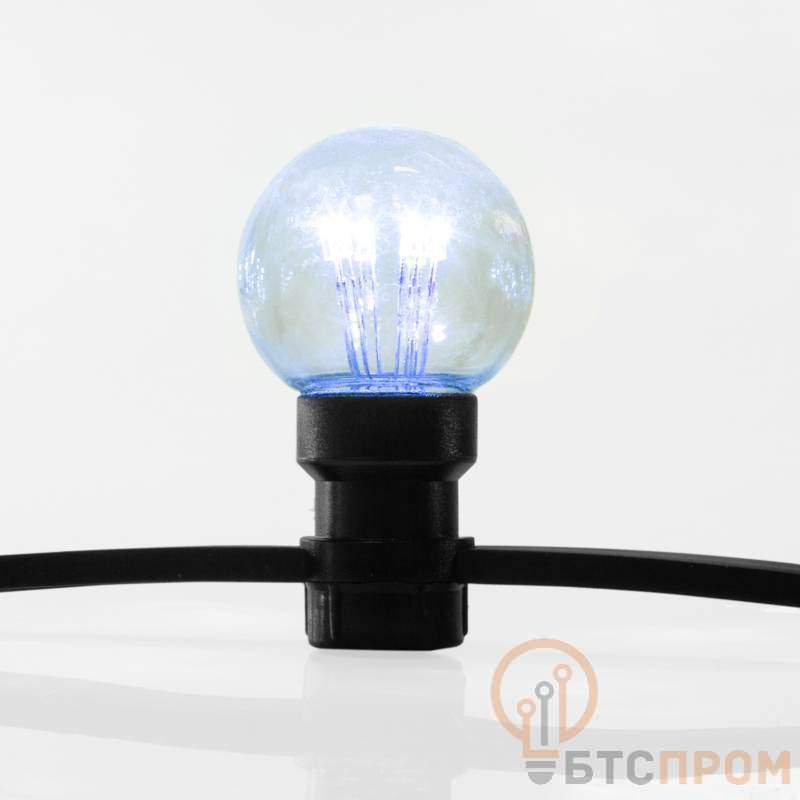  Гирлянда светодиодная "LED Galaxy Bulb String" 10м 6х30LED син. 25Вт IP65 соединяемая провод каучук черн. Neon-Night 331-323 фото в каталоге от BTSprom.by