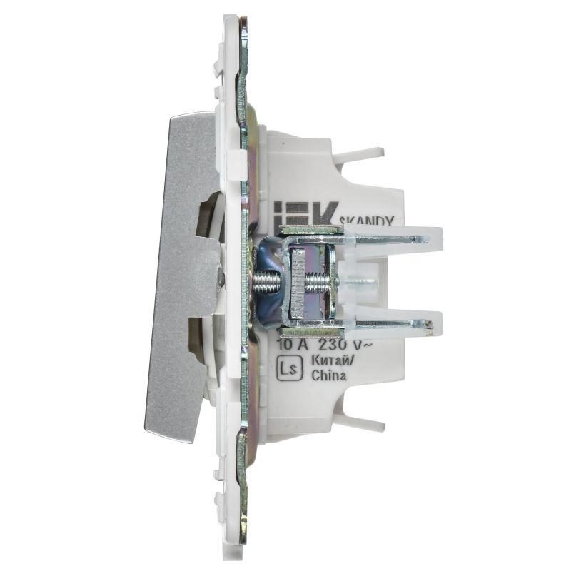  Выключатель 2-кл. SKANDY 10А SK-V16S для отелей с индикацией серебр. IEK SK-V20-2-10-K23 фото в каталоге от BTSprom.by