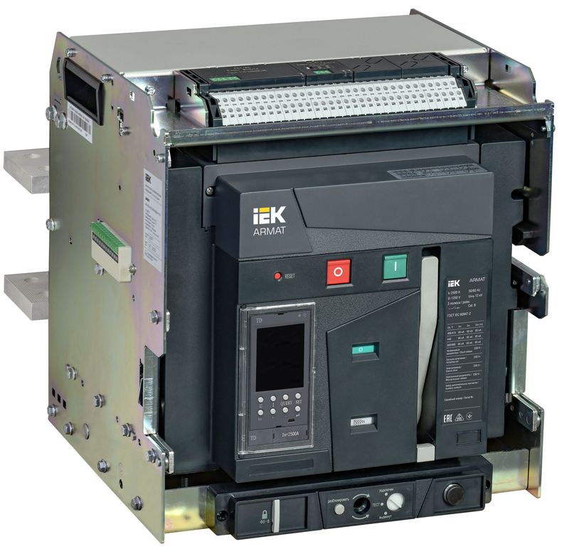 выключатель автоматический воздушный 3п d 2500а 85ка td выдвижн. с комплектом аксессуаров armat iek ar-acb-3vd-085-2500a-tdcf от BTSprom.by