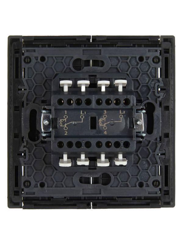  Выключатель проходной 2-кл. СП FORTE&PIANO 10А FP308 с индикацией сер. IEK FP-V22-1-10-1-K03 фото в каталоге от BTSprom.by