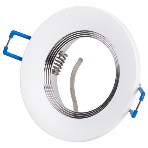  Светильник алюминиевый KL107 WH/SL MR16 GU5.3 встраив. бел. серебро Эра Б0061096 фото в каталоге от BTSprom.by