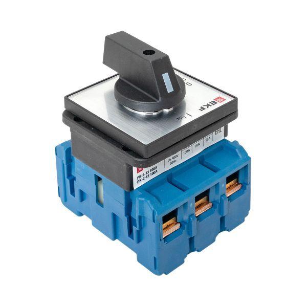  Переключатель кулачковый ПК-2-13 3П 100А "ВКЛ-ВЫКЛ" EKF pk-2-13-100 фото в каталоге от BTSprom.by