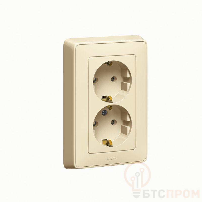 Розетка 2-м СП Cariva 16А IP20 2х2P+E немецк. стандарт сл. кость (DIY-упак.) Leg 695918 фото в каталоге от BTSprom.by  Розетка 2-м СП Cariva 16А IP20 2х2P+E немецк. стандарт сл. кость (DIY-упак.) Leg 695918 фото в каталоге от BTSprom.by