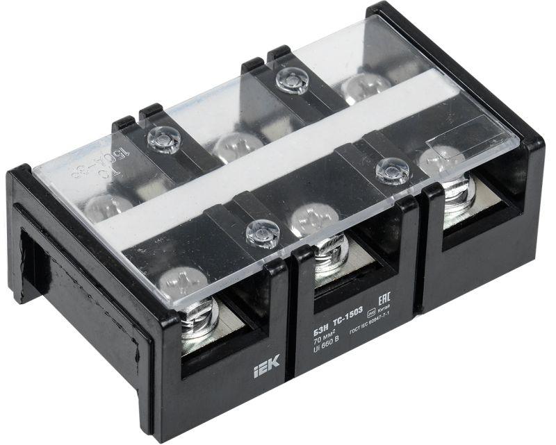 блок зажимов бзн тс-1503 70кв.мм 150a 3 пары iek yzn42-03-070-k02 от BTSprom.by