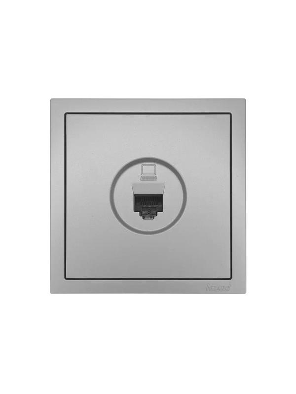  Розетка компьютерная 1-мест. СП ZIMA IP20 сер. матов. LEZARD 704-7488-139 фото в каталоге от BTSprom.by