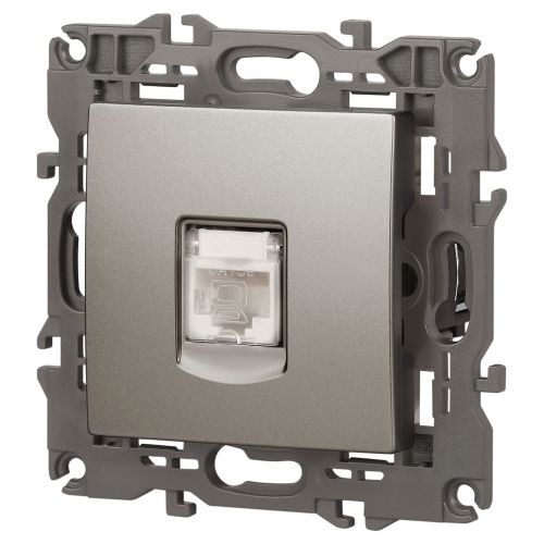  Розетка компьютерная Elegance 14-3107-16 RJ45 титан Эра Б0065764 фото в каталоге от BTSprom.by