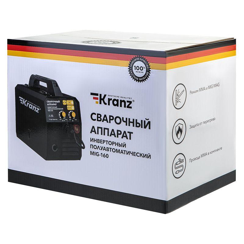  Аппарат сварочный инверторный полуавтоматический MIG-160 Kranz 11-0926 фото в каталоге от BTSprom.by