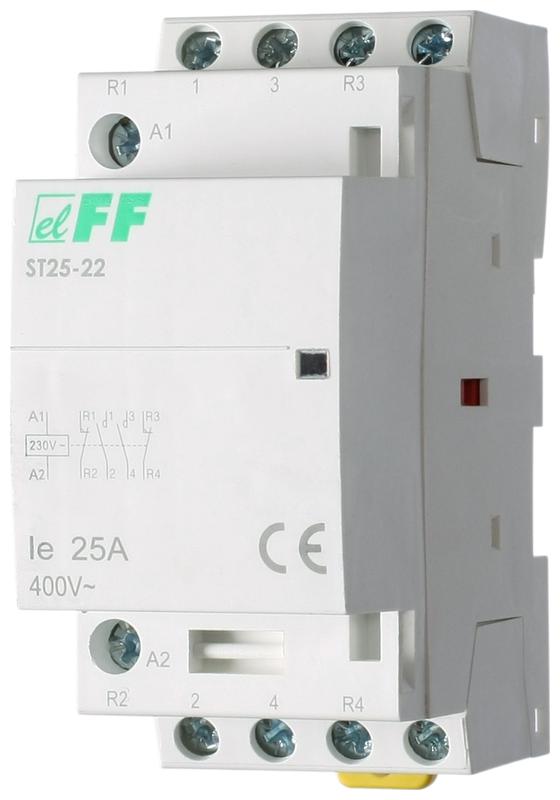 контактор st25-22 (2no+2nc 4вт 2 модуля монтаж на din-рейке 230в ac 25а ip20) f&f ea13.001.009 от BTSprom.by