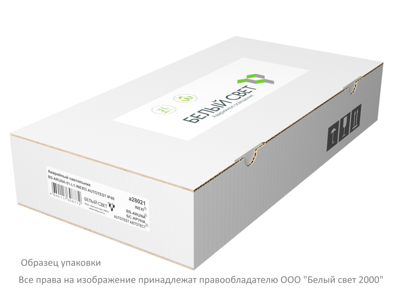  Светильник аварийный BS-ARUNA-53-L2-INEXI3 Белый свет a22558 фото в каталоге от BTSprom.by