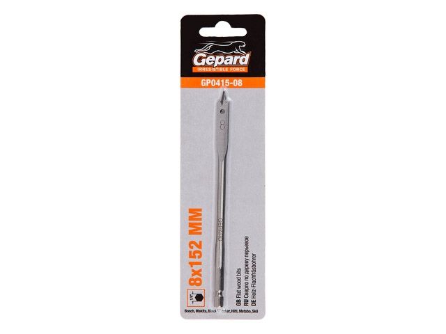 сверло по дереву перьевое ф 8мм gepard (gp0415-08) (impact, перовое) gp0415-08 от BTSprom.by