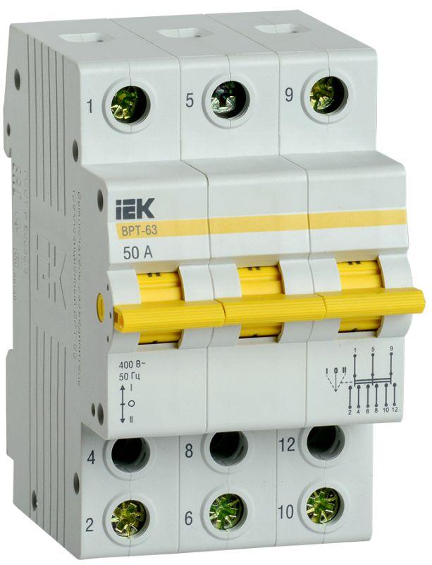 выключатель-разъединитель трехпозиционный 3п врт-63 50а karat iek mpr10-3-050 от BTSprom.by