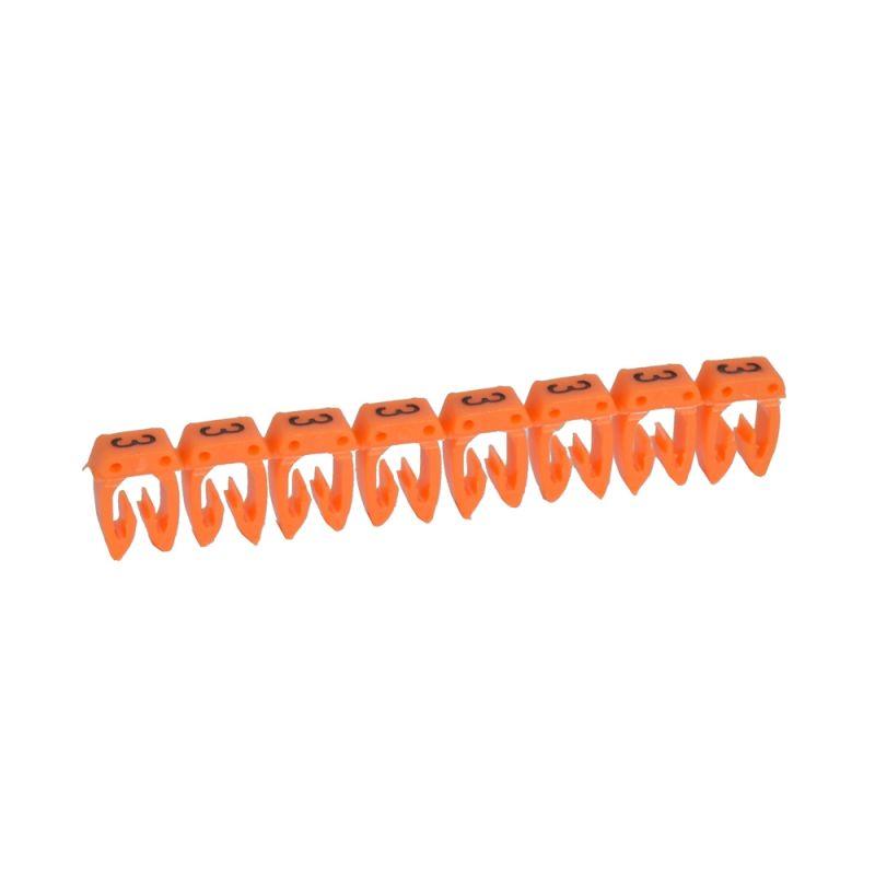 маркер каб. 0.5-1.5кв.мм cab3 "3" оранж. (уп.1200шт) leg 038213 от BTSprom.by