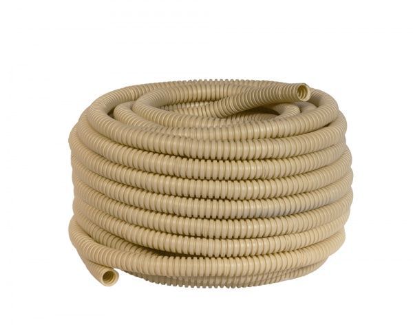 труба гофрированная пвх d20мм с протяжкой свет. дерево (уп.25м) plast proxima ekf tg-z-20w от BTSprom.by