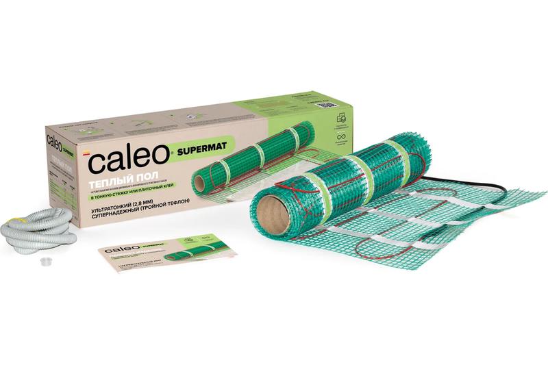 комплект "теплый пол" (мат) supermat 200вт/кв.м 1.8кв.м caleo ка000001714 от BTSprom.by