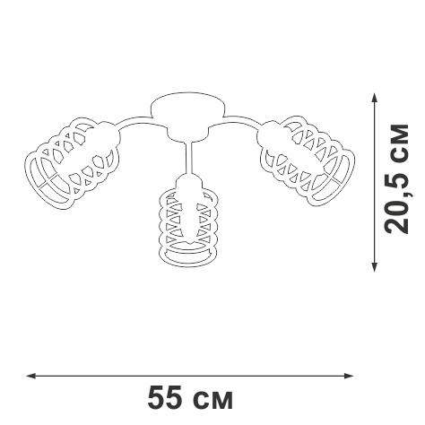  Люстра V4916-1/3PL 3хE14 макс.40Вт Vitaluce фото в каталоге от BTSprom.by
