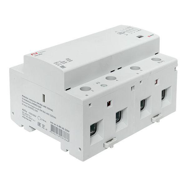  Контактор модульный КМ 80А 4NO 230В AC (6 мод.) AVERES EKF km-av-6-80-40-230V фото в каталоге от BTSprom.by