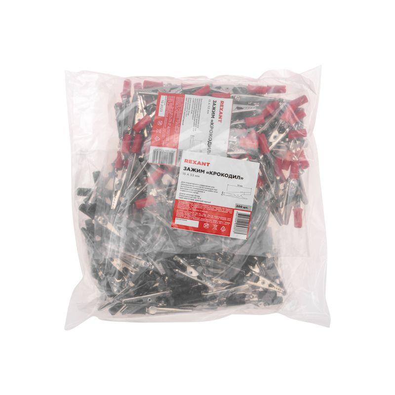  Зажим "крокодил" 15А 53мм (уп.200шт) Rexant 16-0009 фото в каталоге от BTSprom.by