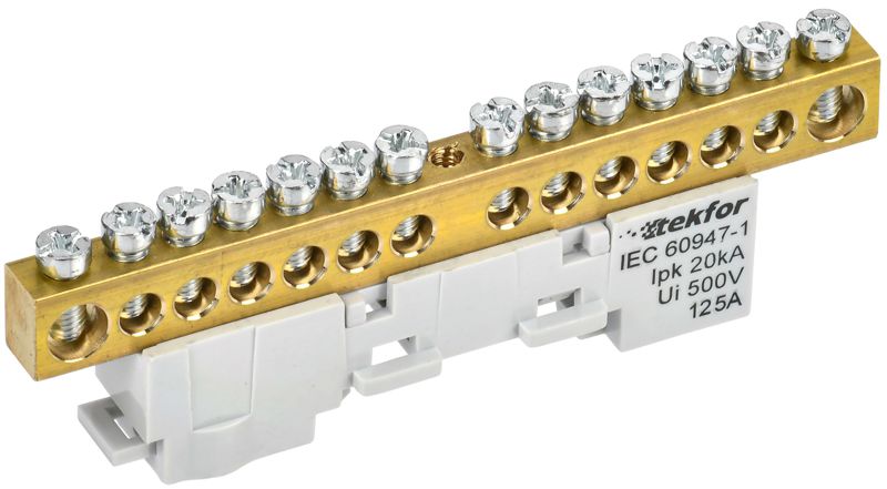 шина l "фаза" неизол. на универс. держ. 8х12-14-ср tekfor iek tf-nn20-14-dl-k03 от BTSprom.by