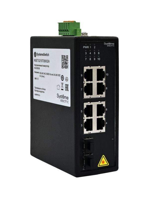 коммутатор промышленный неуправляемый ethernet 8х10/100/1000baset 2х100/1000basex sfp se nsetu210t08x02a от BTSprom.by