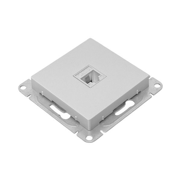  Розетка телефонная 1-м СП Эпика RJ11 механизм алюм. EKF UP1-SOA-RJ11 фото в каталоге от BTSprom.by