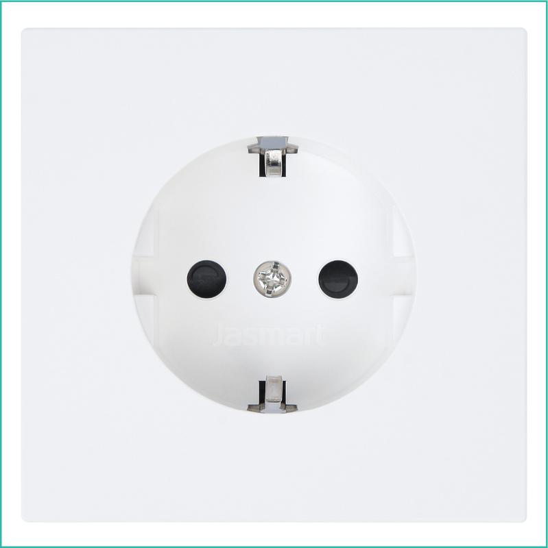 розетка 1-м сп fd shuko 16а ip20 с заземл. защ. шторки механизм бел. матов. soft touch jasmart fd5501pwm от BTSprom.by