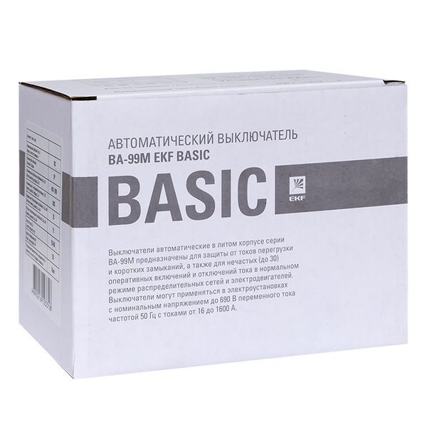  Выключатель автоматический 3п 100/63А 18кА ВА-99МL Basic EKF mccb99-100-63mi фото в каталоге от BTSprom.by