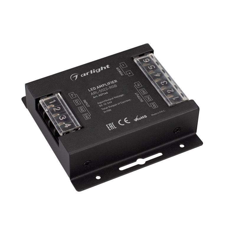 усилитель arl-5022-rgb 12-24в 3х10а 360-720вт ip20 метал. arlight 027140 от BTSprom.by