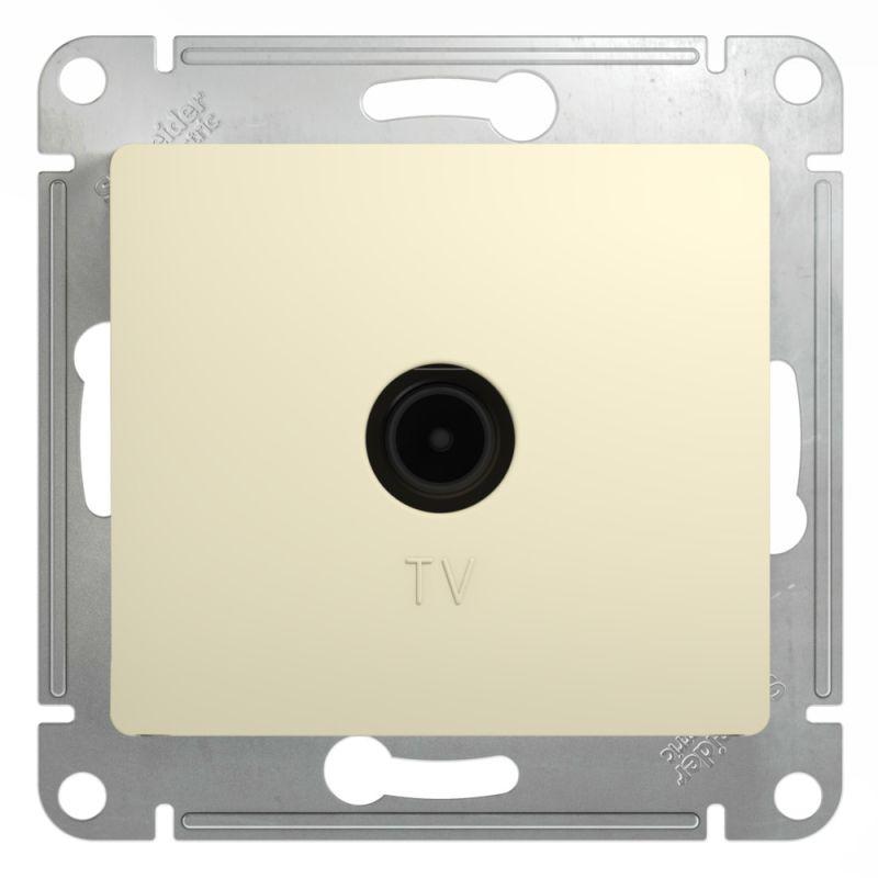 розетка телевизионная проходная tv 1-м сп glossa 4дб механизм беж. se gsl000292 от BTSprom.by