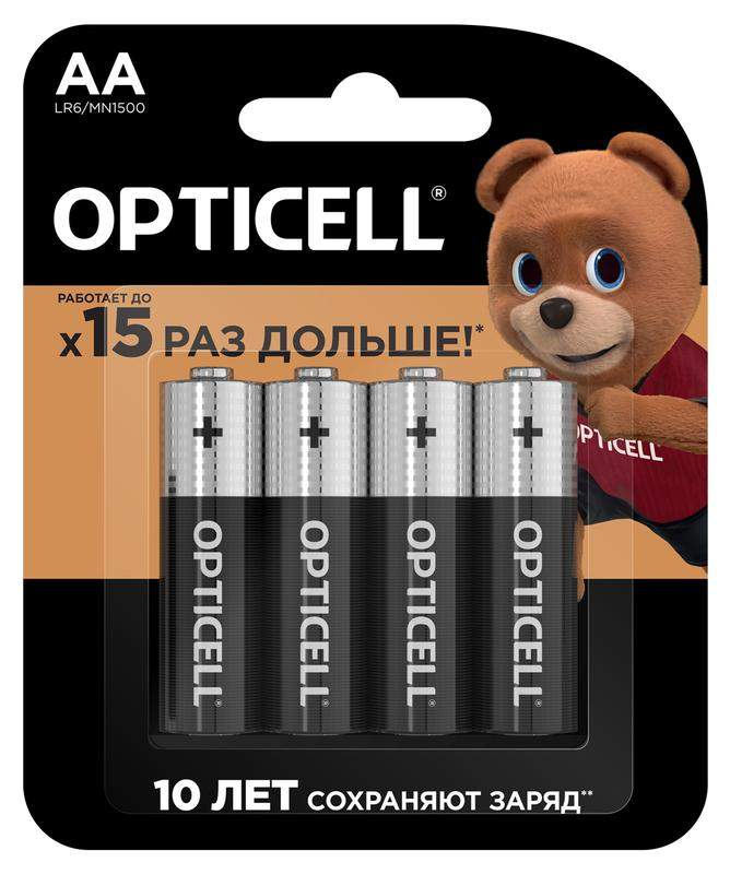 элемент питания алкалиновый aa/lr6 (блист. 4шт) basic opticell 5051001 от BTSprom.by