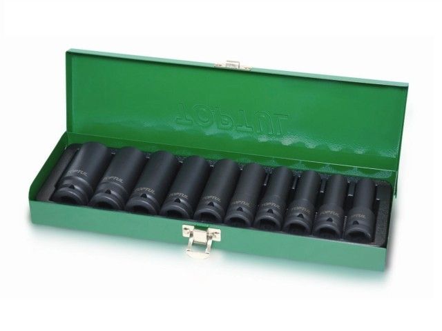 набор головок ударн. 1/2" 10-24мм 6гр. 10шт. глубокие toptul gdad1002 от BTSprom.by