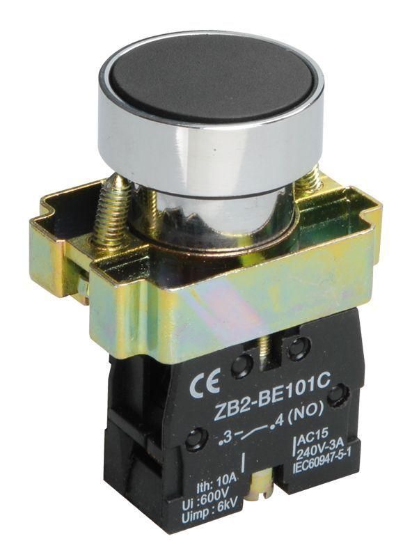 кнопка lay5-ba21 1но без подсветки черн. karat iek bbt60-ba-k02 от BTSprom.by