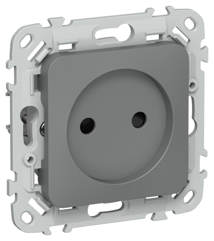 розетка сп flite рсш01-0-флма 10а без заземл. с защ. шторками механизм мокрый асфальт iek fi-r13-10-k80 от BTSprom.by